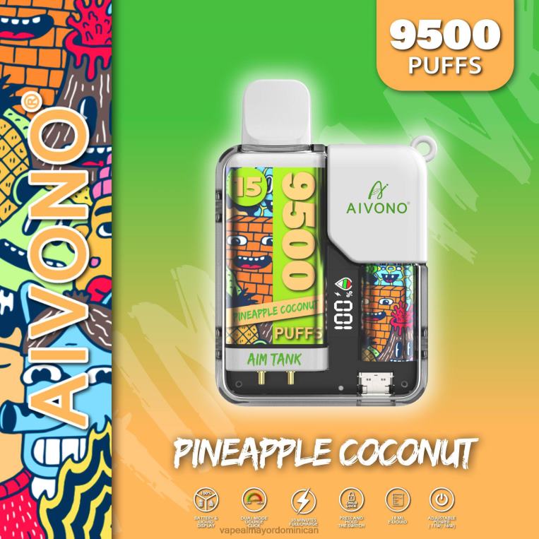 Mayorista Vape ZFFP040 Aivono AIM TANK 9500 coco piña