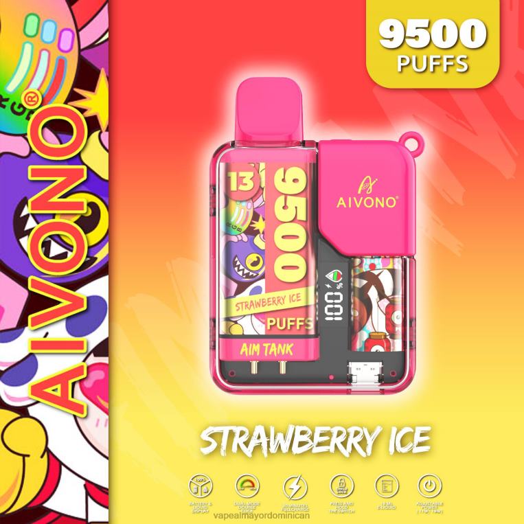 Productos De Vapeo Al Por Mayor ZFFP038 Aivono AIM TANK 9500 hielo de fresa