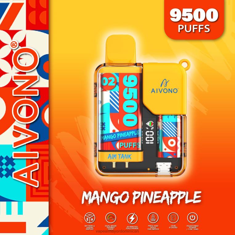 Vape Desechable ZFFP034 Aivono AIM TANK 9500 mango piña