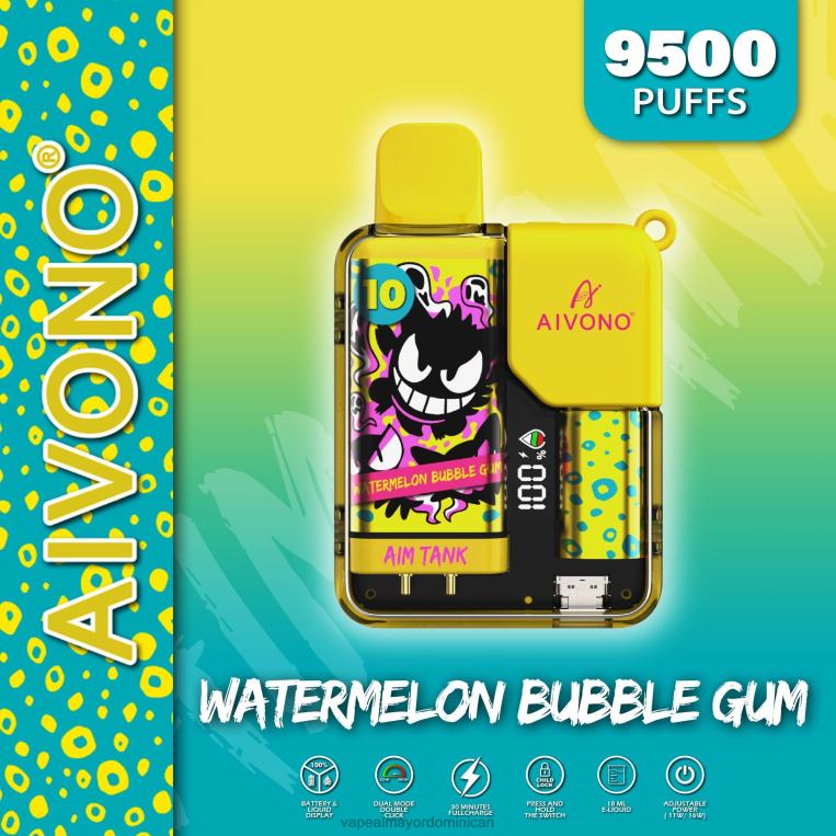 Vape Desechable ZFFP044 Aivono AIM TANK 9500 chicle de sandía