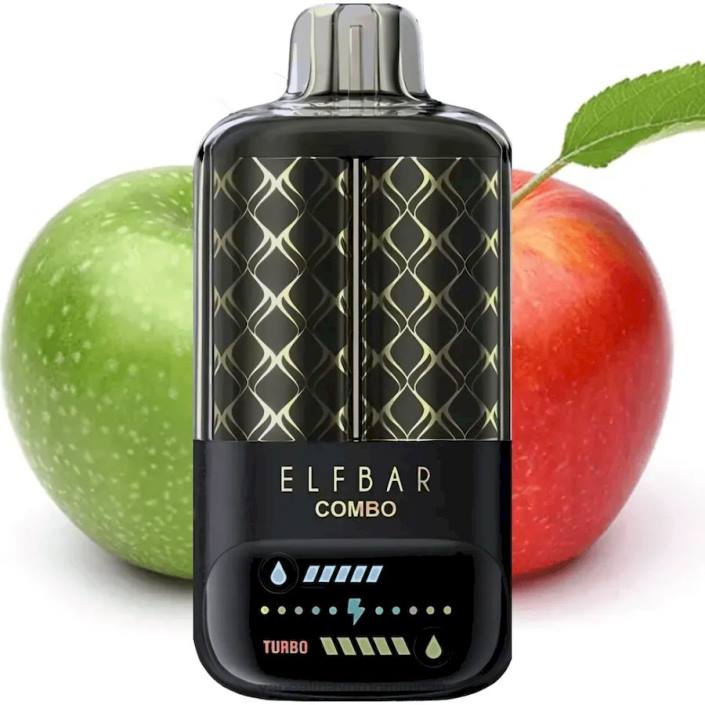 Elf Bar Combo 25000 shisha manzana verde y doble manzana 2B063 Mayorista Vapeo