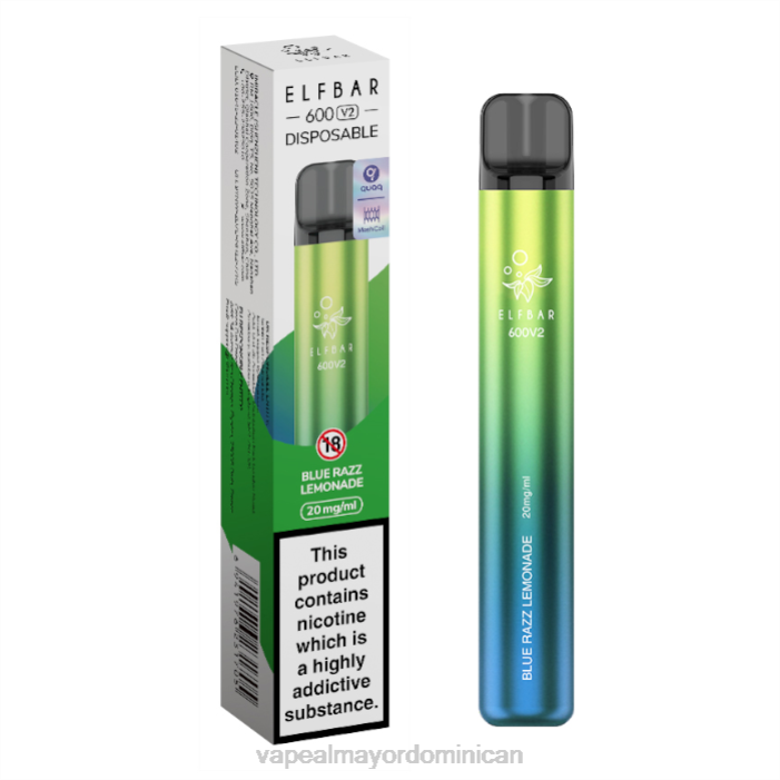X82D274 - vape desechable limonada azul razz ELFBAR 600V2 20 mg