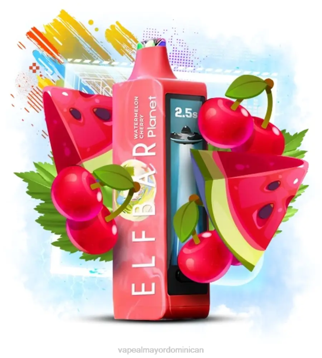Elf Bar Planet 25000 cereza sandia 2B0621 Vape Al Mayor Dominican