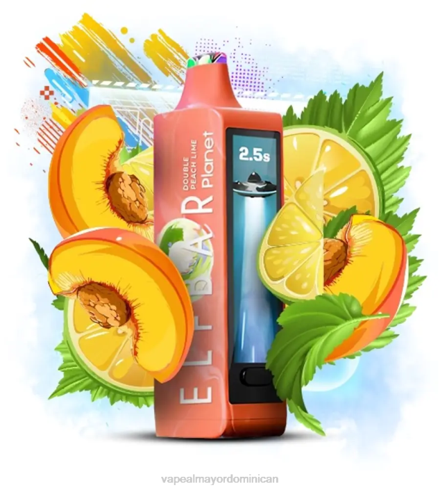 Elf Bar Planet 25000 doble lima durazno 2B0631 Vape Al Mayor Dominican