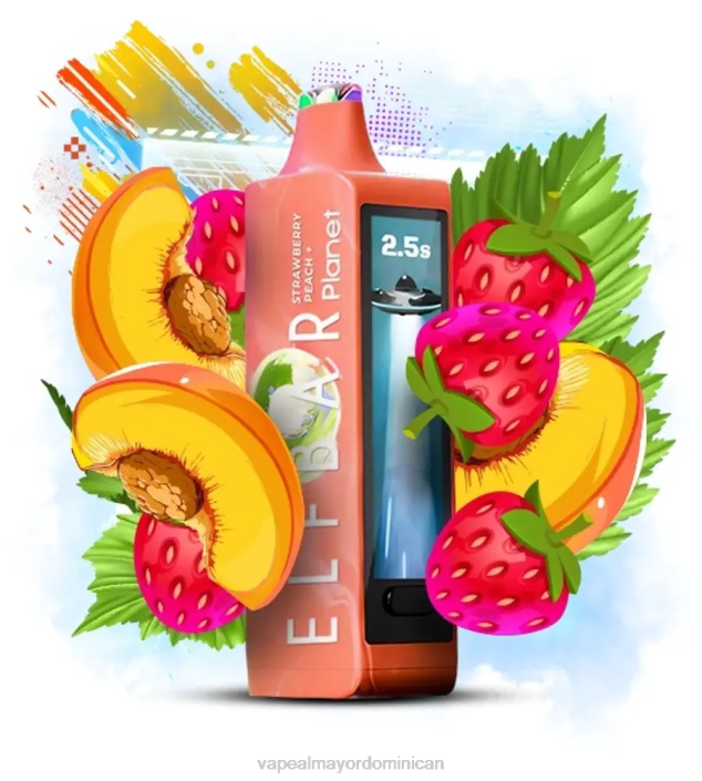 Elf Bar Planet 25000 durazno fresa 2B0628 Productos De Vapeo Al Por Mayor