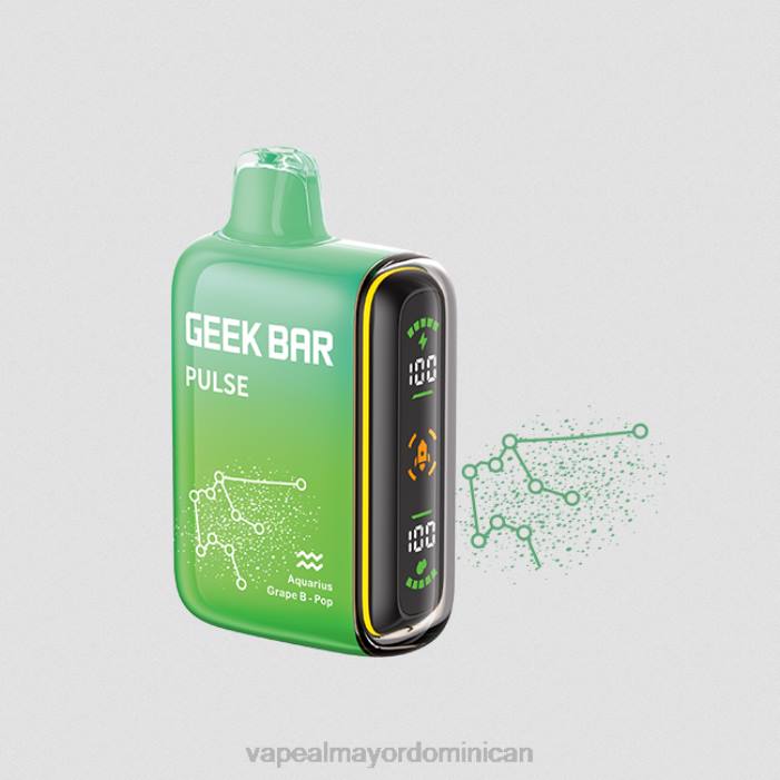 X82D71 - vape al mayor Dominican pop de golpe de uva GEEK BAR Pulse edición zodiac 7500 inhalaciones/15000 inhalaciones