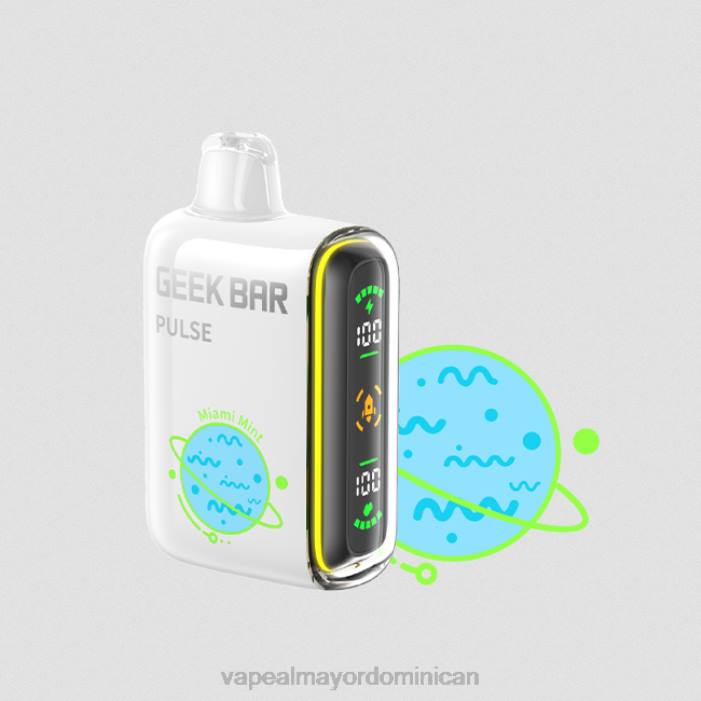 X82D74 - vape desechable menta de miami GEEK BAR Pulse edición planeta 7500 inhalaciones/15000 inhalaciones