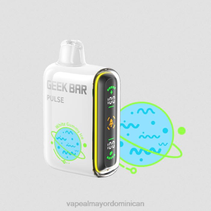 X82D83 - mayorista vapeo hielo gomoso blanco GEEK BAR Pulse edición planeta 7500 inhalaciones/15000 inhalaciones