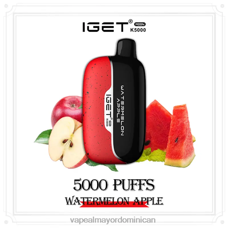 Distribuidor Vapeo Al Por Mayor 2P60X6 IGET Moon k5000 manzana sandia