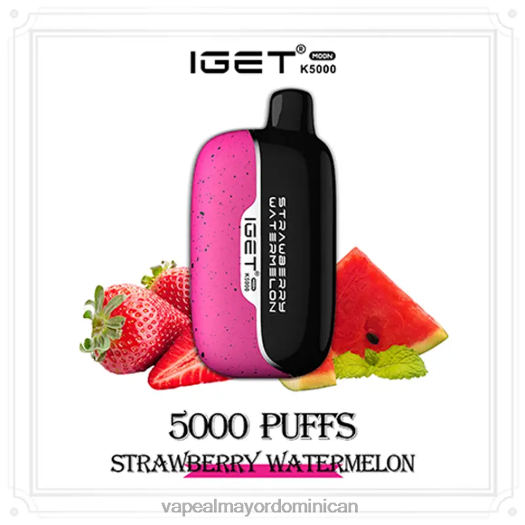Liquido De Vape Al Por Mayor En República Dominicana 2P60X9 IGET Moon k5000 sandia fresa