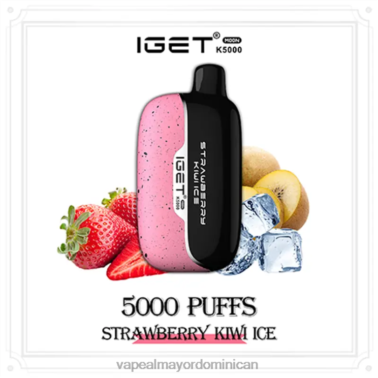Productos De Vapeo Al Por Mayor 2P60X18 IGET Moon k5000 hielo de fresa y kiwi