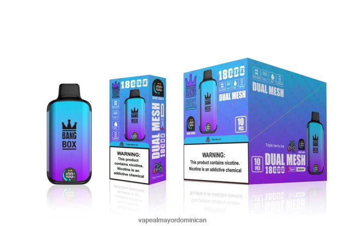 Bang Box 18000 bocanadas hielo de triple baya 6H0X0495 Tienda De Vapeo Al Por Mayor