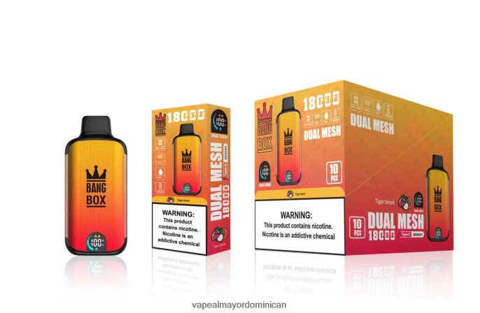 Bang Box 18000 bocanadas sangre de tigre 6H0X0494 Distribuidor Vapeo Al Por Mayor