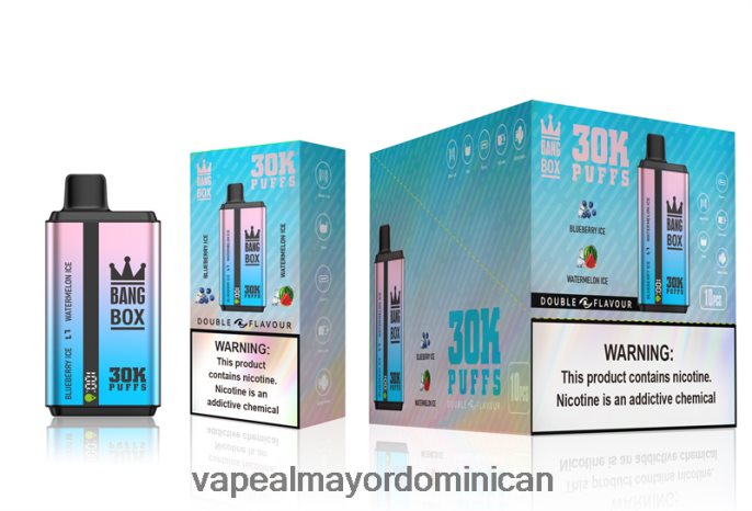 Bang Box 30000 inhalaciones de dos sabores. hielo de arándanos y hielo de sandía 6H0X0469 Vape Al Mayor Dominican