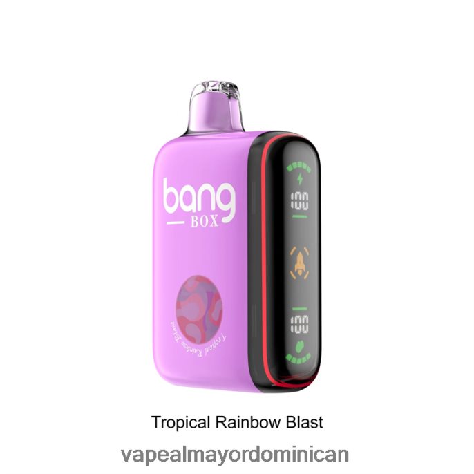 Bang Box Pantalla de potencia inteligente de 9000-18000 inhalaciones explosión del arco iris tropical 6H0X0436 Distribuidor Vapeo Al Por Mayor