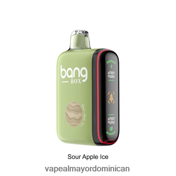 Bang Box Pantalla de potencia inteligente de 9000-18000 inhalaciones hielo de manzana agria 6H0X0428 Productos De Vapeo Al Por Mayor