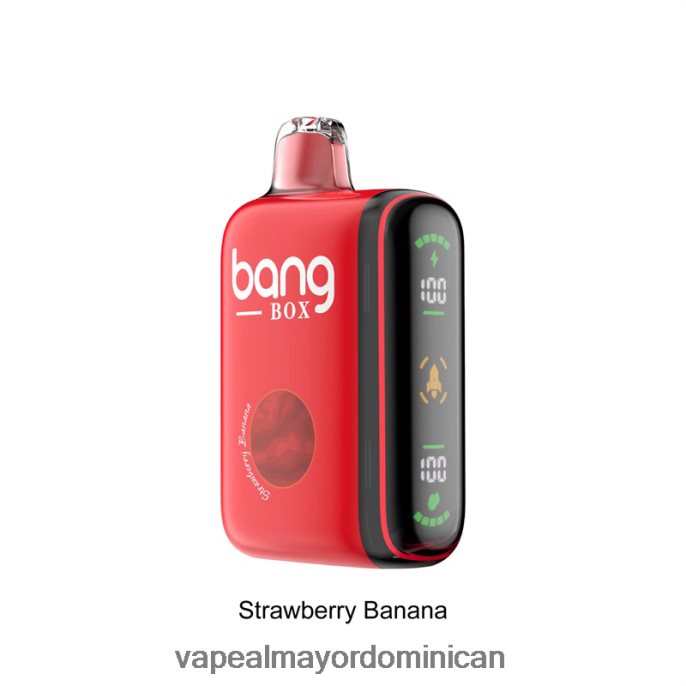 Bang Box Pantalla de potencia inteligente de 9000-18000 inhalaciones plátano fresa 6H0X0425 Vapeo Al Por Mayor