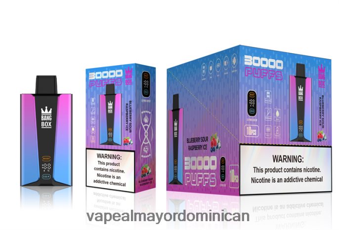 Bang Box Pantalla inteligente de 30000 inhalaciones arándano frambuesa agria hielo 6H0X0481 Mayorista Vapeo