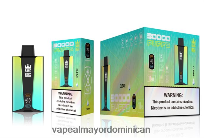 Bang Box Pantalla inteligente de 30000 inhalaciones claro 6H0X0476 Productos De Vapeo Al Por Mayor