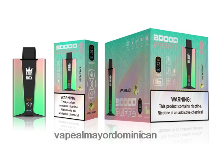 Bang Box Pantalla inteligente de 30000 inhalaciones durazno manzana 6H0X0483 Vapeo Al Por Mayor