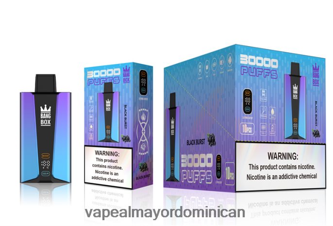 Bang Box Pantalla inteligente de 30000 inhalaciones estallido negro 6H0X0477 Liquido De Vape Al Por Mayor En República Dominicana
