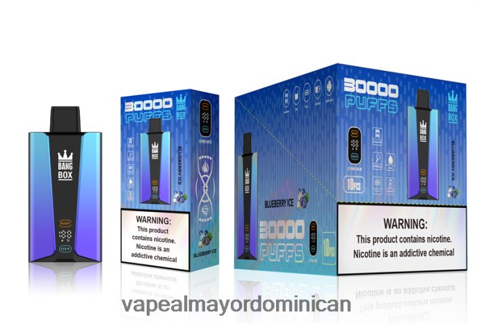Bang Box Pantalla inteligente de 30000 inhalaciones hielo de arándanos 6H0X0479 Vape Al Mayor Dominican