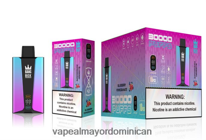 Bang Box Pantalla inteligente de 30000 inhalaciones pomgerante de arándanos 6H0X0480 Tienda De Vapeo Al Por Mayor República Dominicana