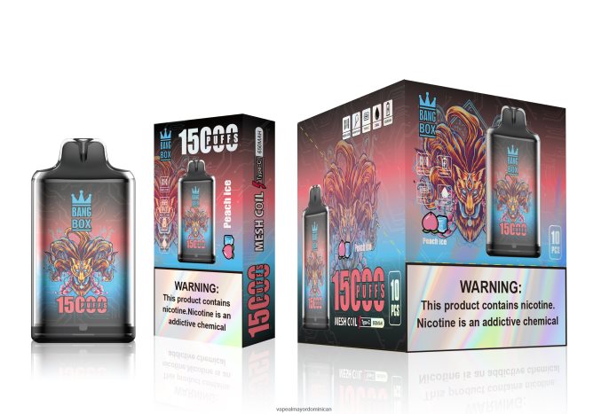 Bang Box s1-15000 bocanadas hielo de durazno 6H0X04102 Vape Desechable