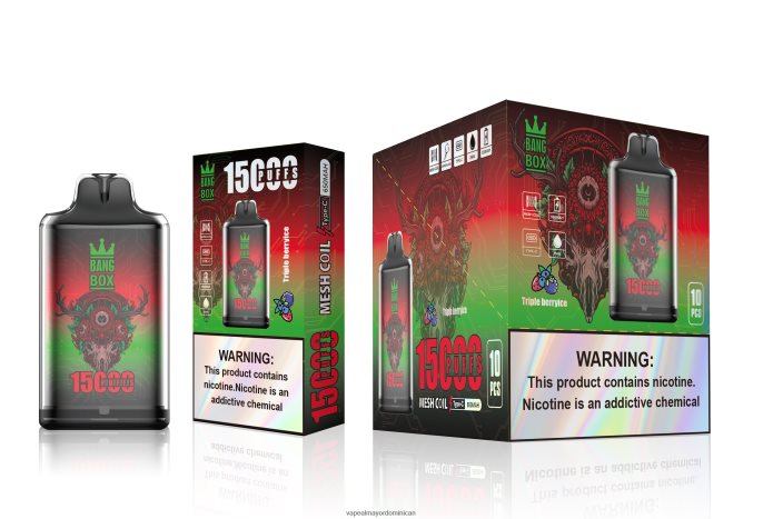 Bang Box s1-15000 bocanadas hielo de triple baya 6H0X04104 Distribuidor Vapeo Al Por Mayor