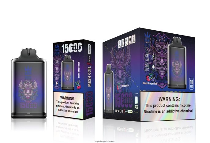 Bang Box s1-15000 bocanadas hielo del dragón negro 6H0X04110 Tienda De Vapeo Al Por Mayor República Dominicana