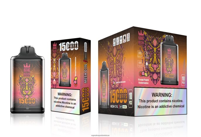 Bang Box s1-15000 bocanadas sandia mango durazno 6H0X04107 Liquido De Vape Al Por Mayor En República Dominicana