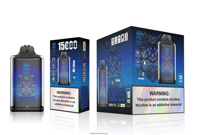 Bang Box s1-15000 bocanadas señor azul 6H0X04109 Vape Al Mayor Dominican