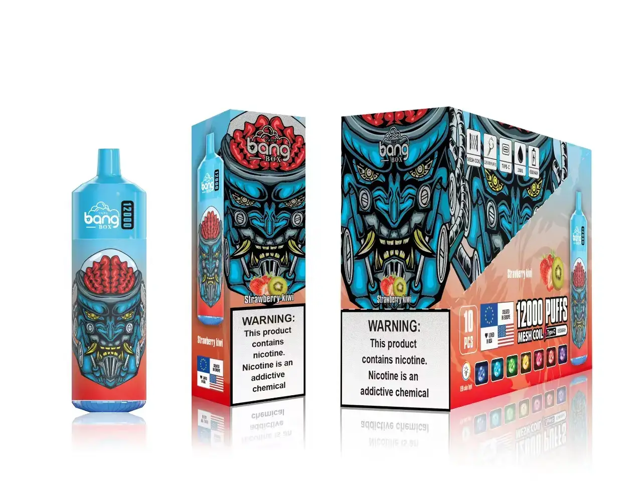 X82D116 - distribuidor vapeo al por mayor kiwi fresa Bang Box 12000 bocanadas