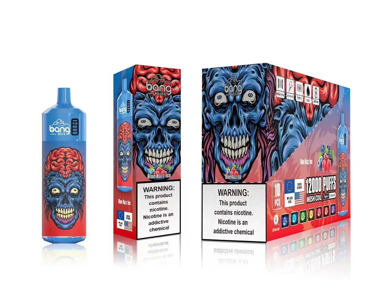 X82D117 - productos de vapeo al por mayor hielo azul Bang Box 12000 bocanadas