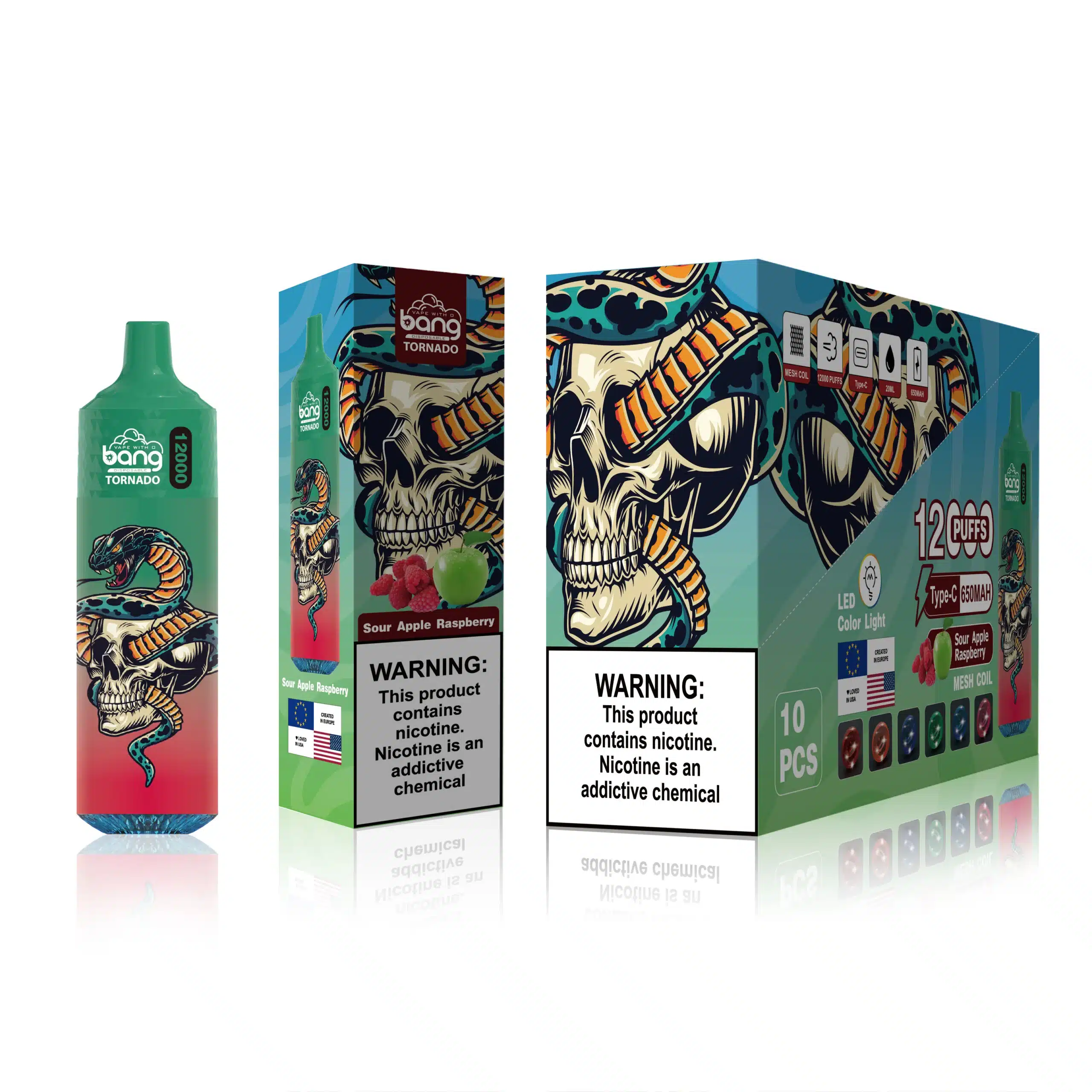 X82D118 - liquido de vape al por mayor en República Dominicana frambuesa manzana agria Bang Box 12000 bocanadas