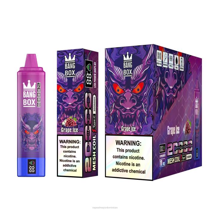 X82D130 - tienda de vapeo al por mayor República Dominicana hielo de uva Bang Box 20000