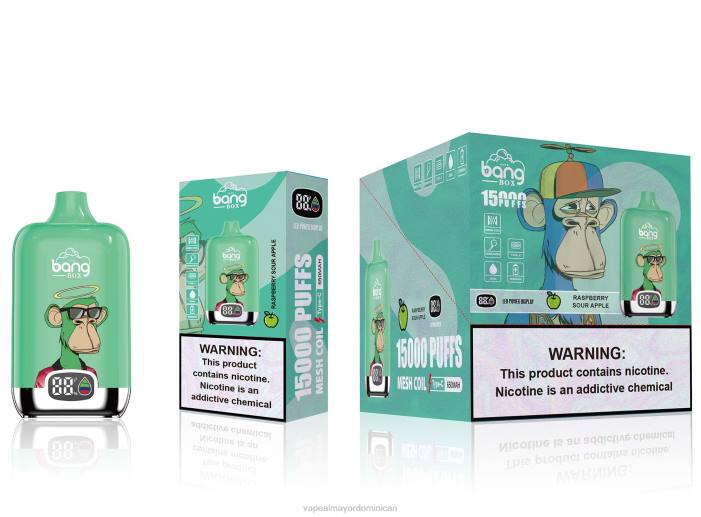 X82D135 - vapeo al por mayor manzana agria de frambuesa Bang Box 15000