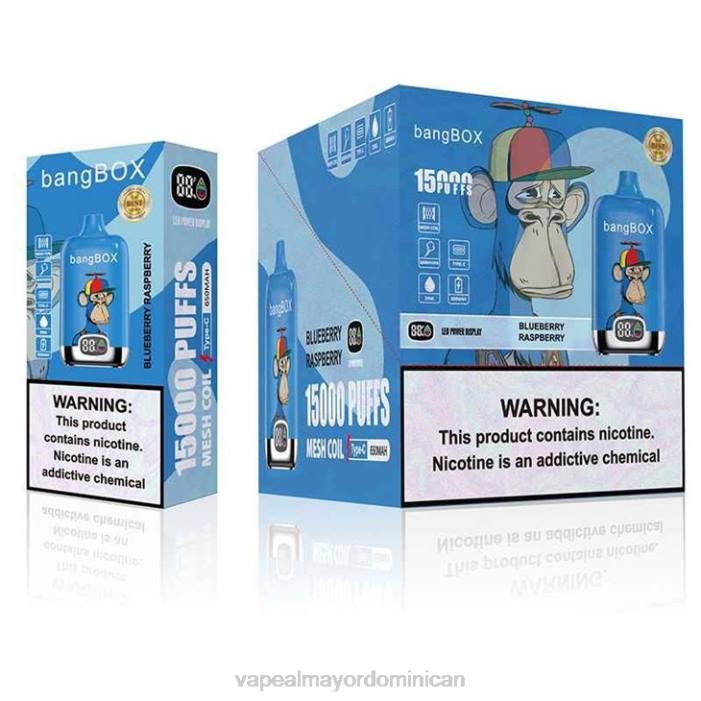 X82D140 - tienda de vapeo al por mayor República Dominicana frambuesa arándano Bang Box 15000