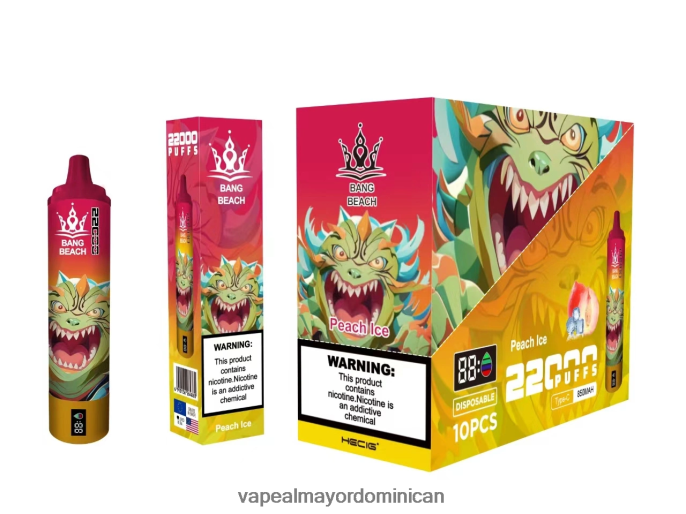 Bang Beach Pantalla inteligente de 22000 inhalaciones hielo de durazno 6H0X0416 Distribuidor Vapeo Al Por Mayor