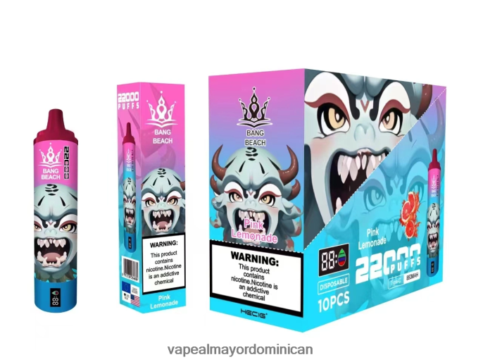 Bang Beach Pantalla inteligente de 22000 inhalaciones limonada rosa 6H0X0415 Vapeo Al Por Mayor