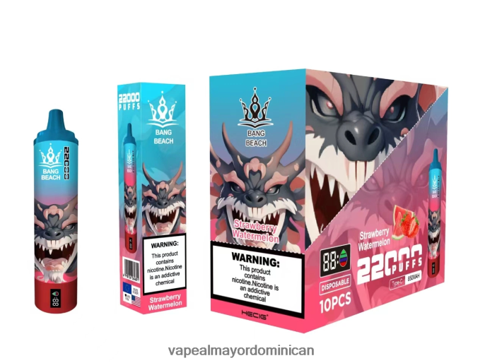 Bang Beach Pantalla inteligente de 22000 inhalaciones sandia fresa 6H0X0423 Mayorista Vapeo