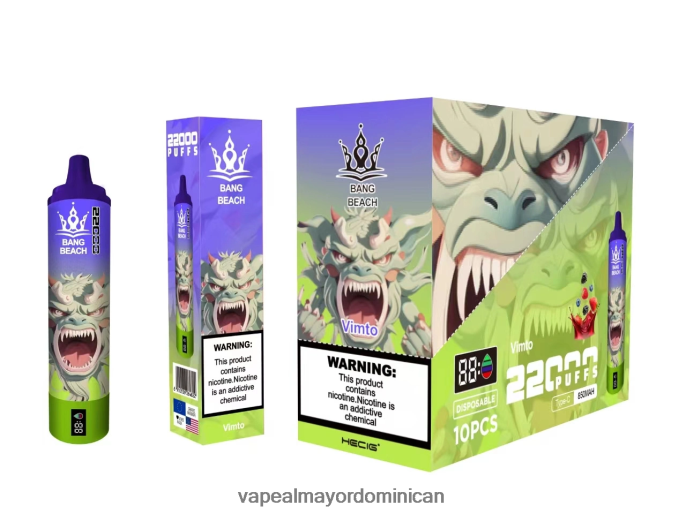Bang Beach Pantalla inteligente de 22000 inhalaciones vimto 6H0X0418 Productos De Vapeo Al Por Mayor