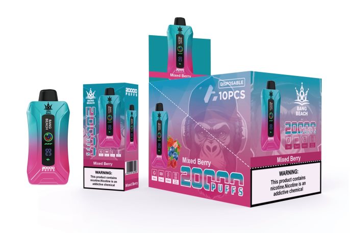 Bang Beach vape elegante de la pantalla de 20000 soplos bayas mixtas 6H0X045 Vapeo Al Por Mayor
