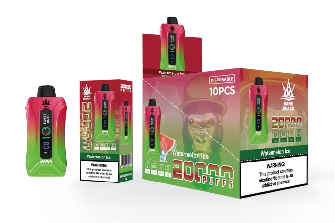 Bang Beach vape elegante de la pantalla de 20000 soplos hielo de sandia 6H0X047 Tienda De Vapeo Al Por Mayor