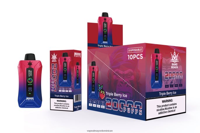 Bang Beach vape elegante de la pantalla de 20000 soplos hielo de triple baya 6H0X048 Productos De Vapeo Al Por Mayor