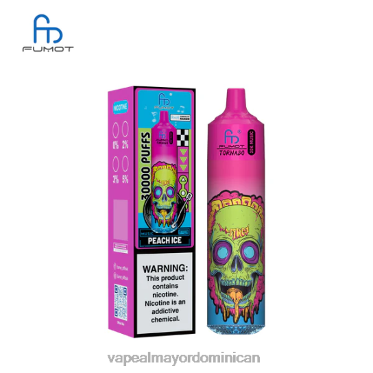 Fumot Tornado música de 30k hielo de durazno V48D020 Mayorista Vape