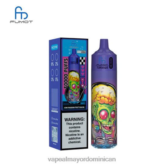 Fumot Tornado música de 30k kiwi maracuyá guayaba V48D014 Vape Desechable