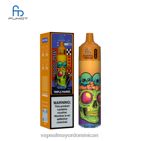 Fumot Tornado música de 30k mango triple V48D029 Liquido De Vape Al Por Mayor En República Dominicana