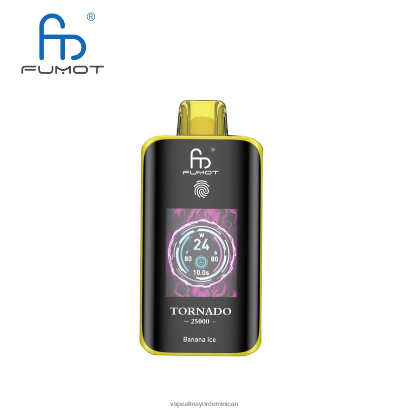 Fumot Tornado 25000 vaporizadores desechables hielo de plátano T680R81 Vape Al Mayor Dominican