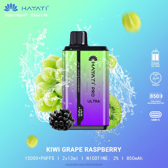 X82D207 - productos de vapeo al por mayor kiwi uva frambuesa Hayati Pro Ultra